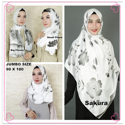 MOBASA OFFICIAL Jilbab Pashmina Satin Premium Kerudung pashmina printing [jumbo]