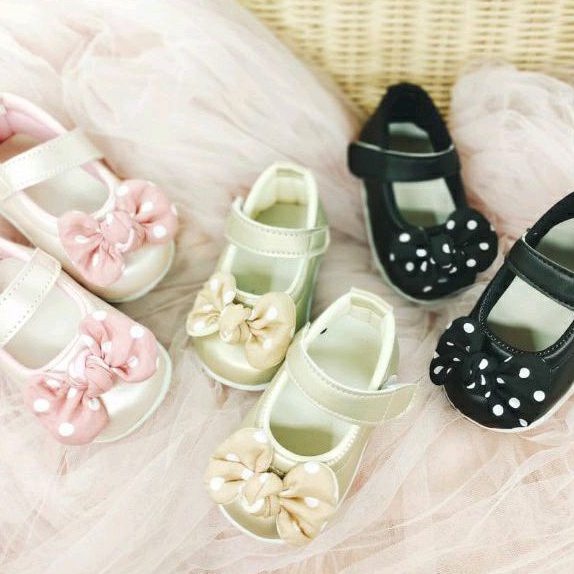 Sandal sepatu anak perempuan/Ballet pita polka MP