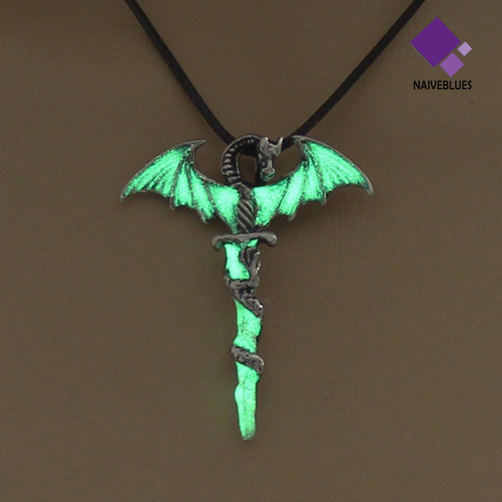 Kalung Liontin Luminous Glow In The Dark Gaya Vintage Untuk Halloween