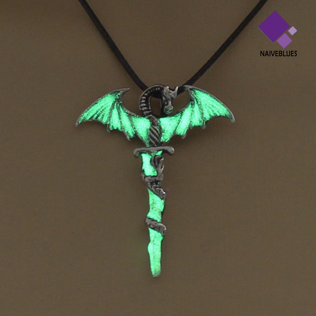 Kalung Liontin Luminous Glow In The Dark Gaya Vintage Untuk Halloween