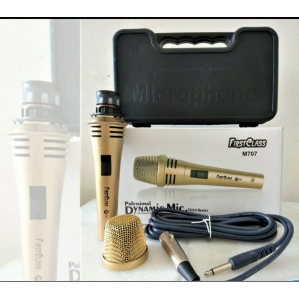 G520 ORIGINAL first class Mic kabel dynamic Microphone besi metal profesional firstclass pro sing cable karaoke vocal audio sound mik pengeras suara mikrophone EMAS G520  Bisa buat segala jenis audio sound  WARNA EMAS  Langsung nyala. Tidak menggunakan ba