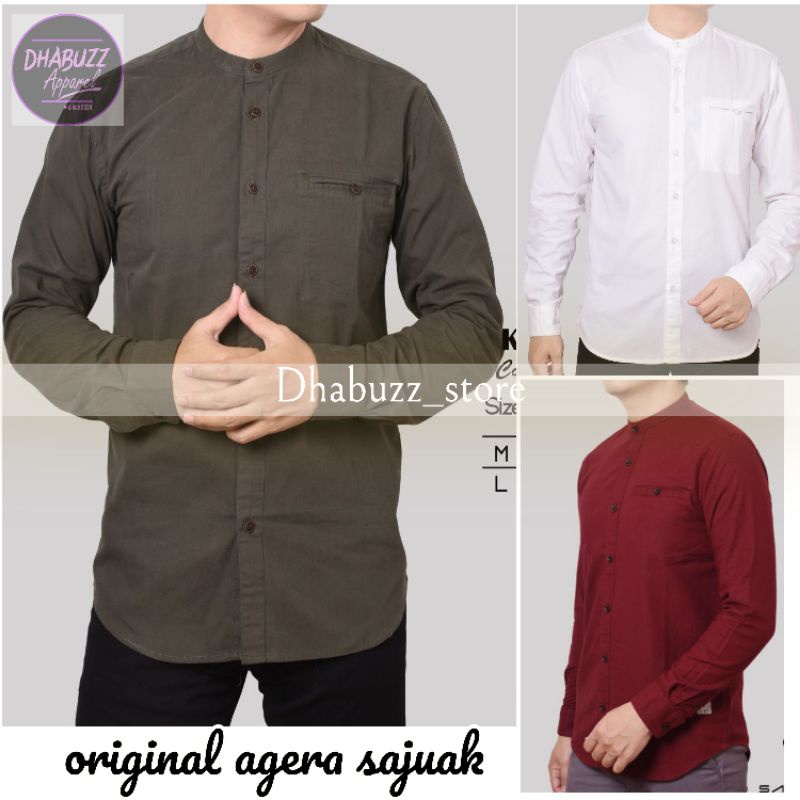[ NEW ] BAJU KEMEJA KOKO KEMKO PRIA LENGAN PANJANG KANCING FULL NEW MODEL ORIGINAL  SAJUAK CR2