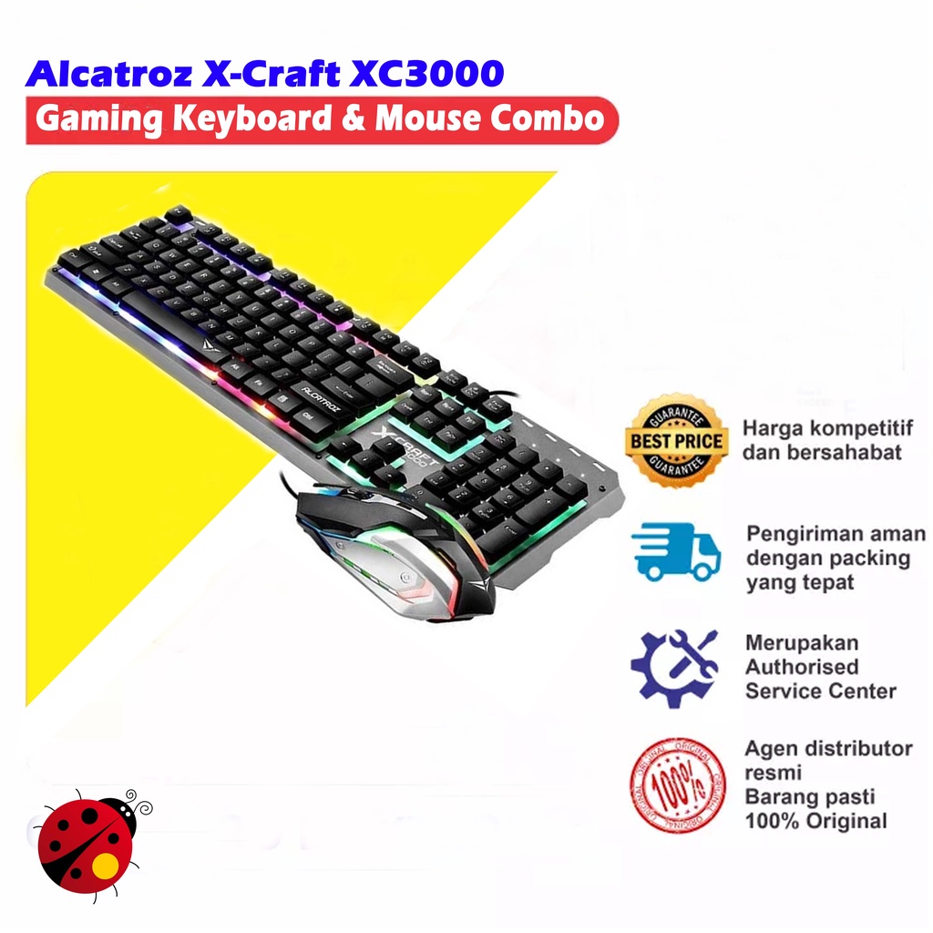 Keyboard + mouse alcatroz Xcraft XC3000 / xc 3000 RGB USB GAMING