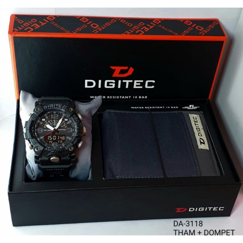 KARUNIA JAM - DIGITEC 3118T - DIGITEC DOUBLE TIME BONUS DOMPET JAM DOUBLE TIME ORIGINAL