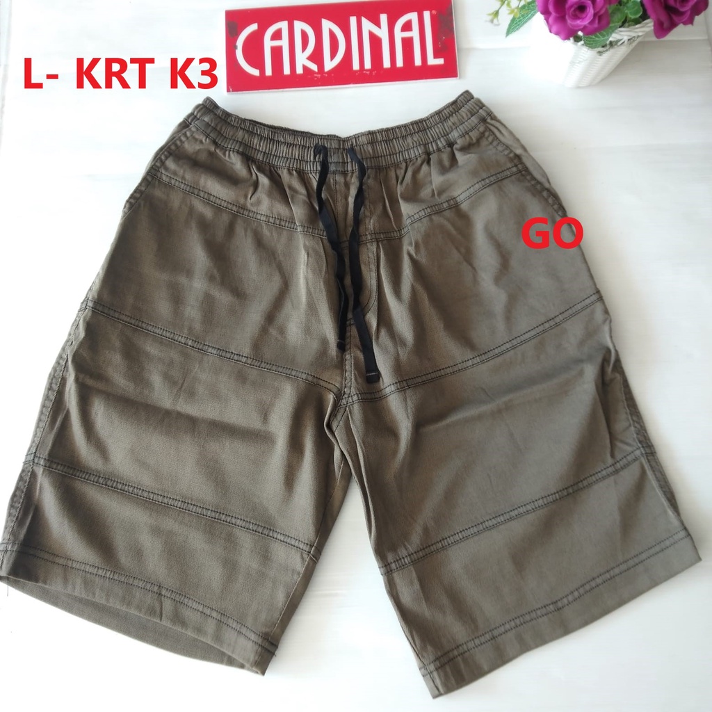 gof CARDINAL CELANA PENDEK KARET KOLOR Katun Casual Soft Jeans Murah Original