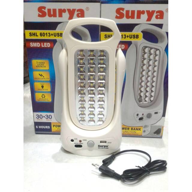 Lampu Emergency Surya SHL 6013+ USB