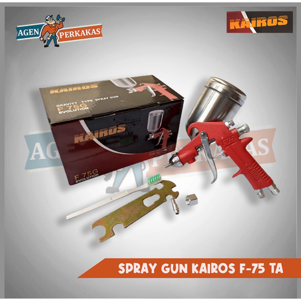 SPRAY GUN KAIROS F-75 TABUNG ATAS ALAT SEMPROT CAT F 75
