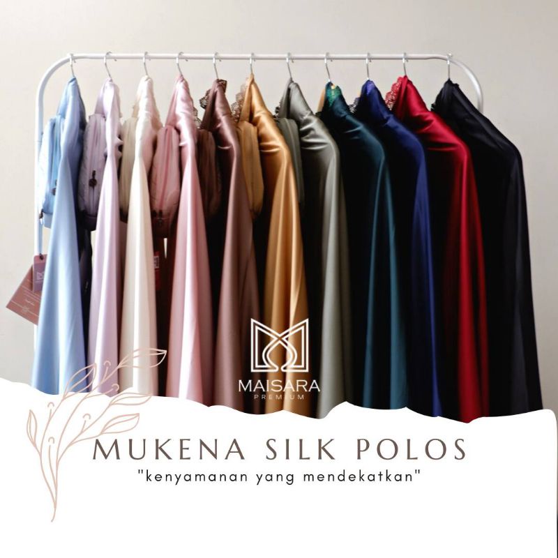 ✅READY STOCK MUKENA SILK POLOS BY MAISARA [ ORI MAISARA PREMIUM ]