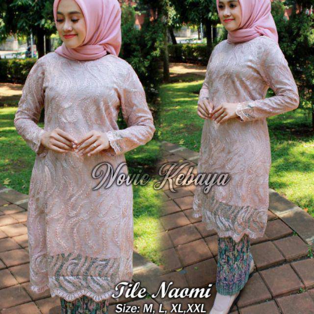 Set kebaya brokat tulle kenzo / kebaya modern / kebaya muslim