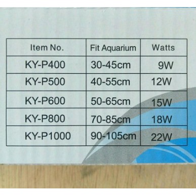 Lampu Aquarium Kiyosaki KY-P500 / Lampu Aquascape KY-P500