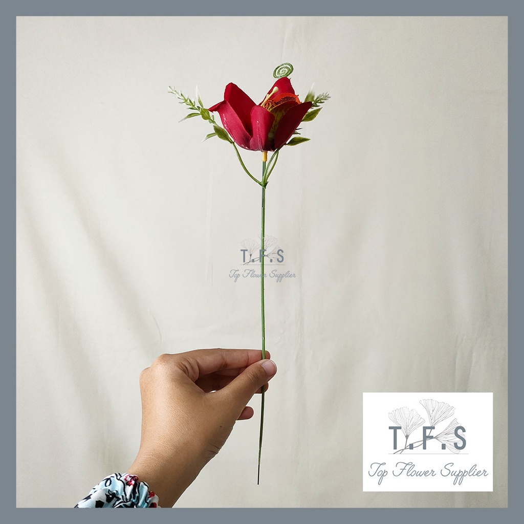 Artificial Flower Cattleya Orchids Bunga Plastik Palsu Buatan Dekorasi Hias Pajangan Rumah Kantor-2