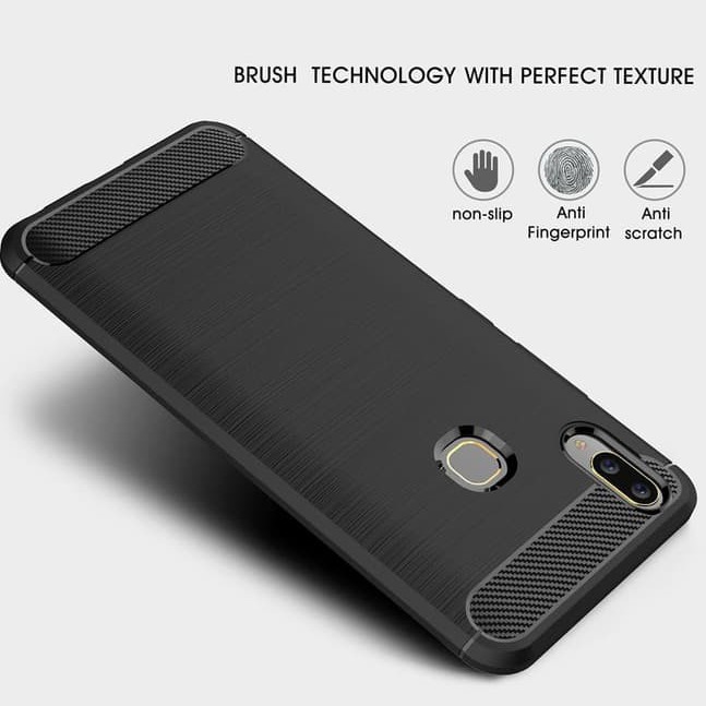 SAMSUNG A01  A21  A51  A10S  A20S  A30S  Softcase iPAKY Carbon - Hitam