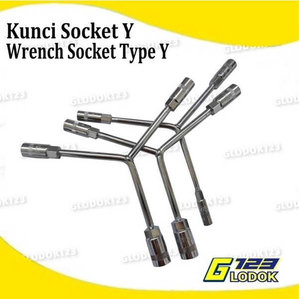 Kunci Sok Shock Socket Soket Y Cabang Tiga 8 9 10 12 14 17 Taiwan