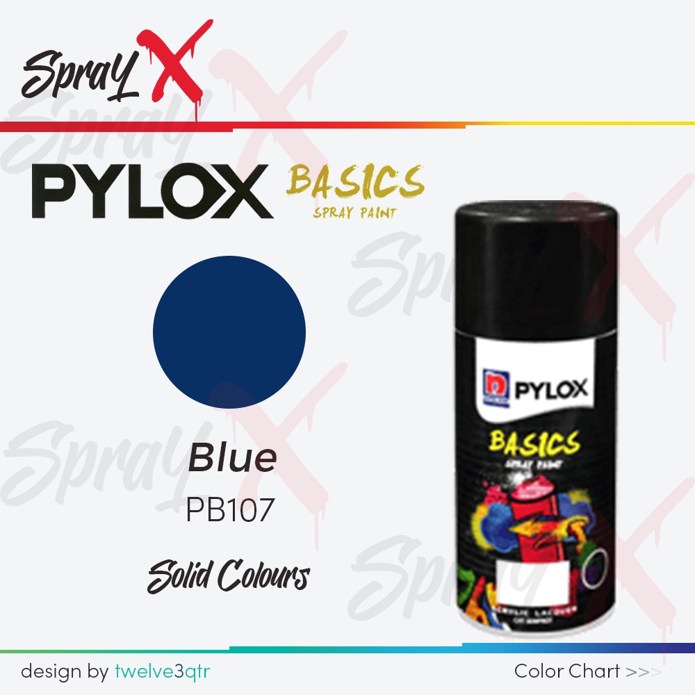 PYLOX BASICS SOLID BLUE 107 / BIRU STANDAR PB107 300ML - CAT SEMPROT / PILOX BASIC