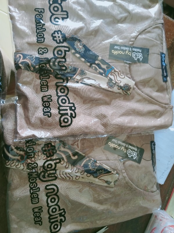 Gamis Batik Rafa Yumna Coksu Dan Dark Navi (busui Friendly) / Fashion Muslim