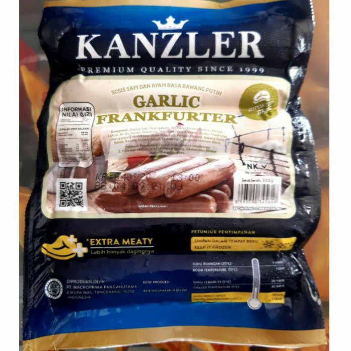 

Kanzler Sosis Garlic Frankfurter isi 6