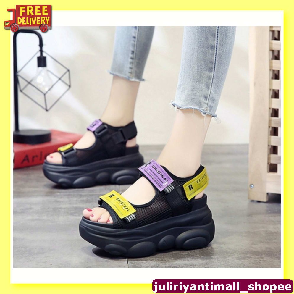 Cod Sepatu Wedges Impor Termurah Inside C 1893 Import Abg Wedgesw OC156 Wedges Wanita Fashion Murah