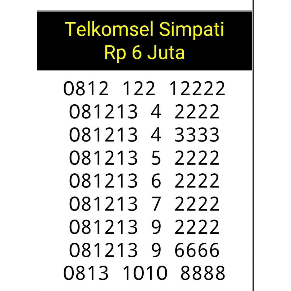 nomor cantik(0812 122 12222(0813 1010 8888)quartet,telkomsel imPATI