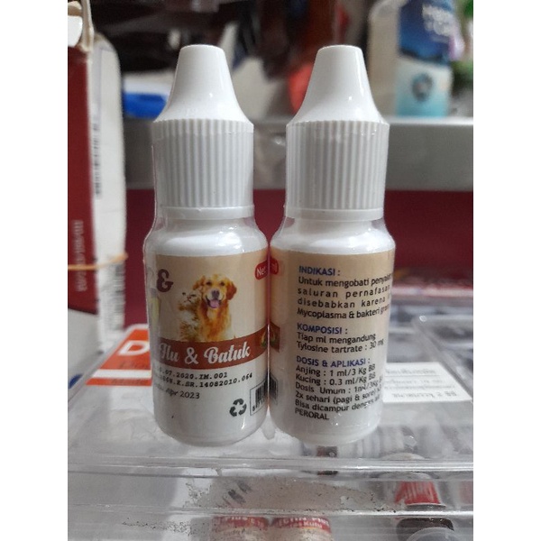 Obat Flu Batuk Kucing Anjing 10 ml - KJ Obat Tetes Flu Batuk