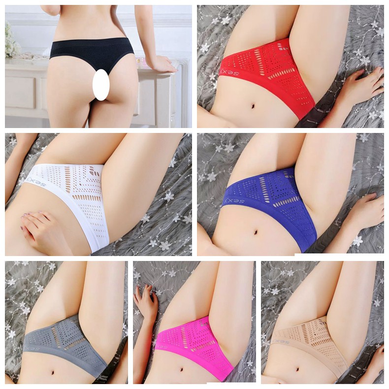 (COD) Sexy G String Wanita Berongga Transparan Celana Dalam Seamless Tindik  thong C220-