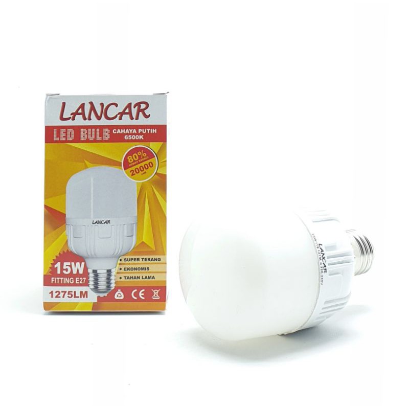 Lancar 15w Lampu Led Tabung Kapsul Ekonomis 15 Watt Cahaya Putih