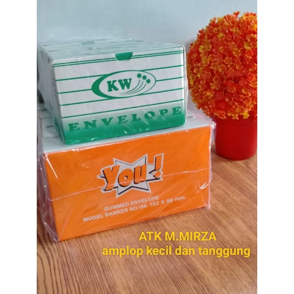 

Amplop You tanggung 152 x 90 mm dan amplop Kw