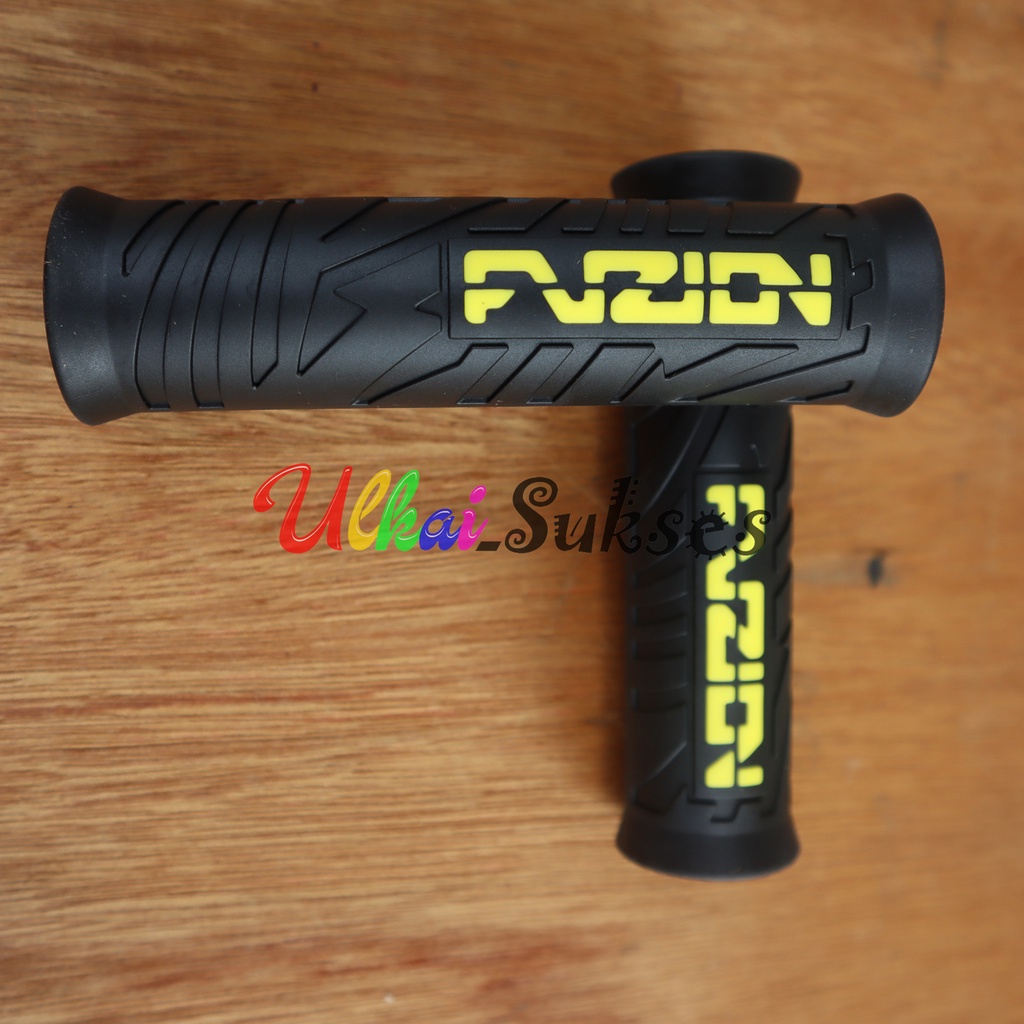 Handgrip Motor l Sparepart Variasi Karet Pegangan Gas Merk Fuzion Full Black Logo Varian Warna Anti Licin Best Quality Universal Murah