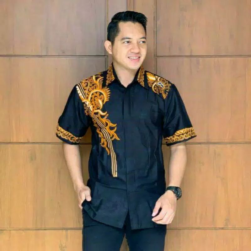 kemeja batik pria JZ kuning