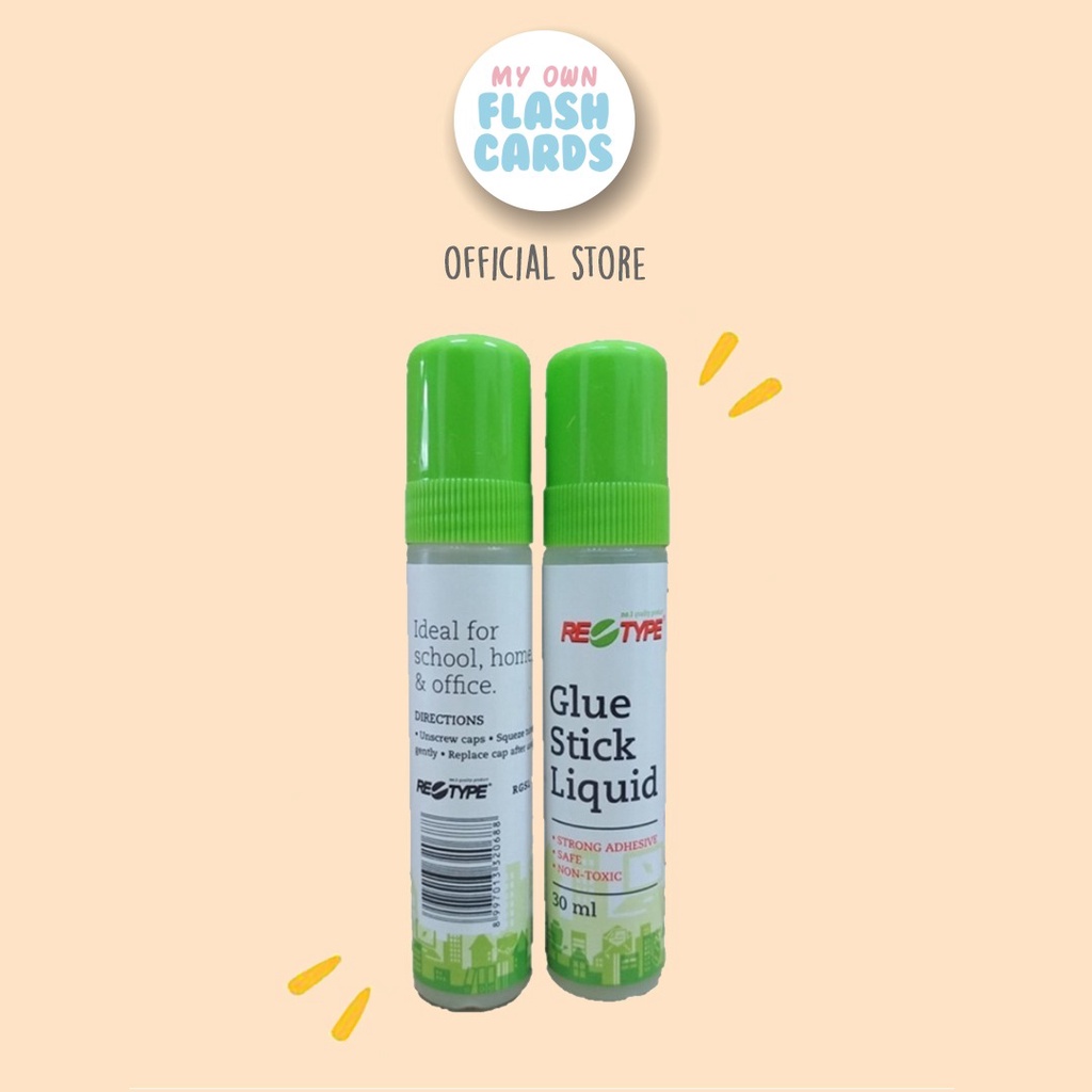 

Retype Glue Stick Liquid 30ml - Lem Cair Non Toxic Batang Stik 30 ML