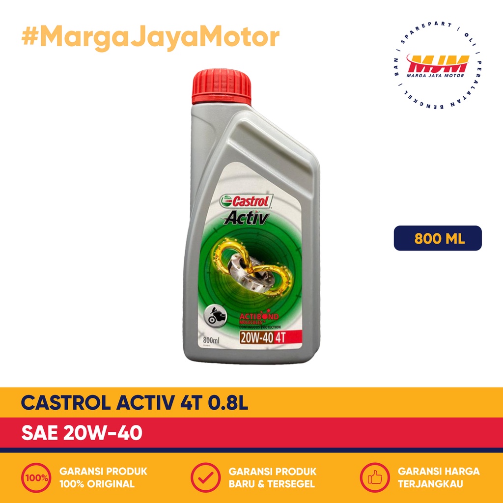 Castrol Activ 4T 20W/40 800ml Castrol Oil 0.8L