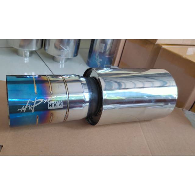 Knalpot mobil HKS hipower blue