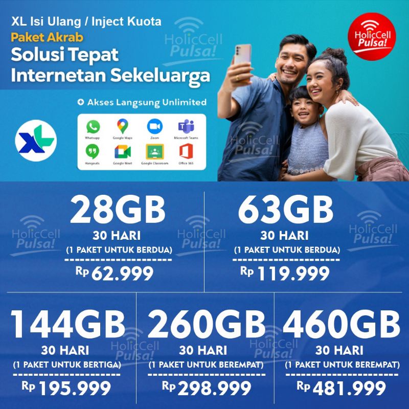 Injek Paket PENGELOLA Akrab S XL Kuota 10GB 10 GB + Bonus Kuota Lokal sampai 28GB bisa undang Pulsa 