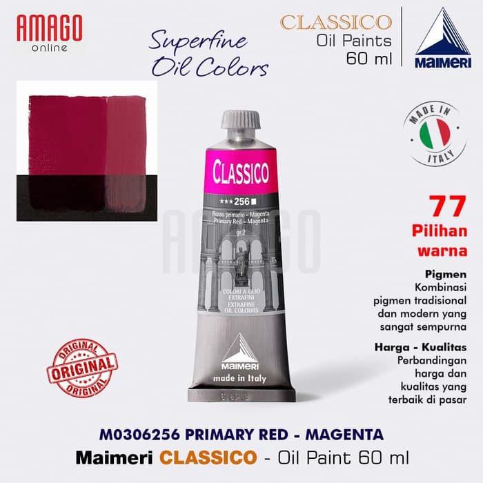 MAIMERI CLASSICO - OIL PAINT - PRIMARY RED MAGENTA - 60ML - M0306256