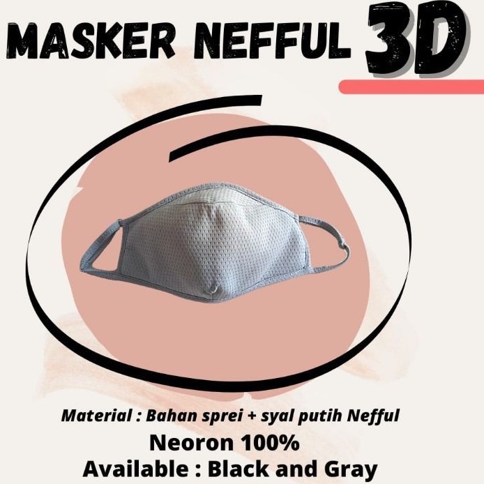 NEFFUL Mouth Mask Masker Kesehatan 3D Dan Non 3D Premiun Quality