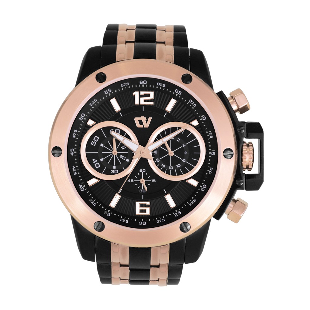 Jam Tangan Pria Tali Rantai Christ Verra CV C 80257G-18 BLK