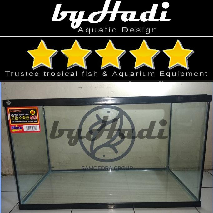 AQUARIUM 60 CM 60 x 29,5 x 35,5 cm NIKITA UNTUK IKAN, REPTIL, HAMSTER
