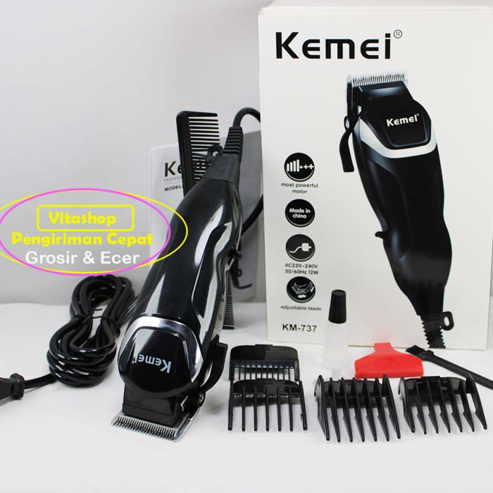 Hair Clipper Mesin Cukur Rambut Daya Original Kemei km-737