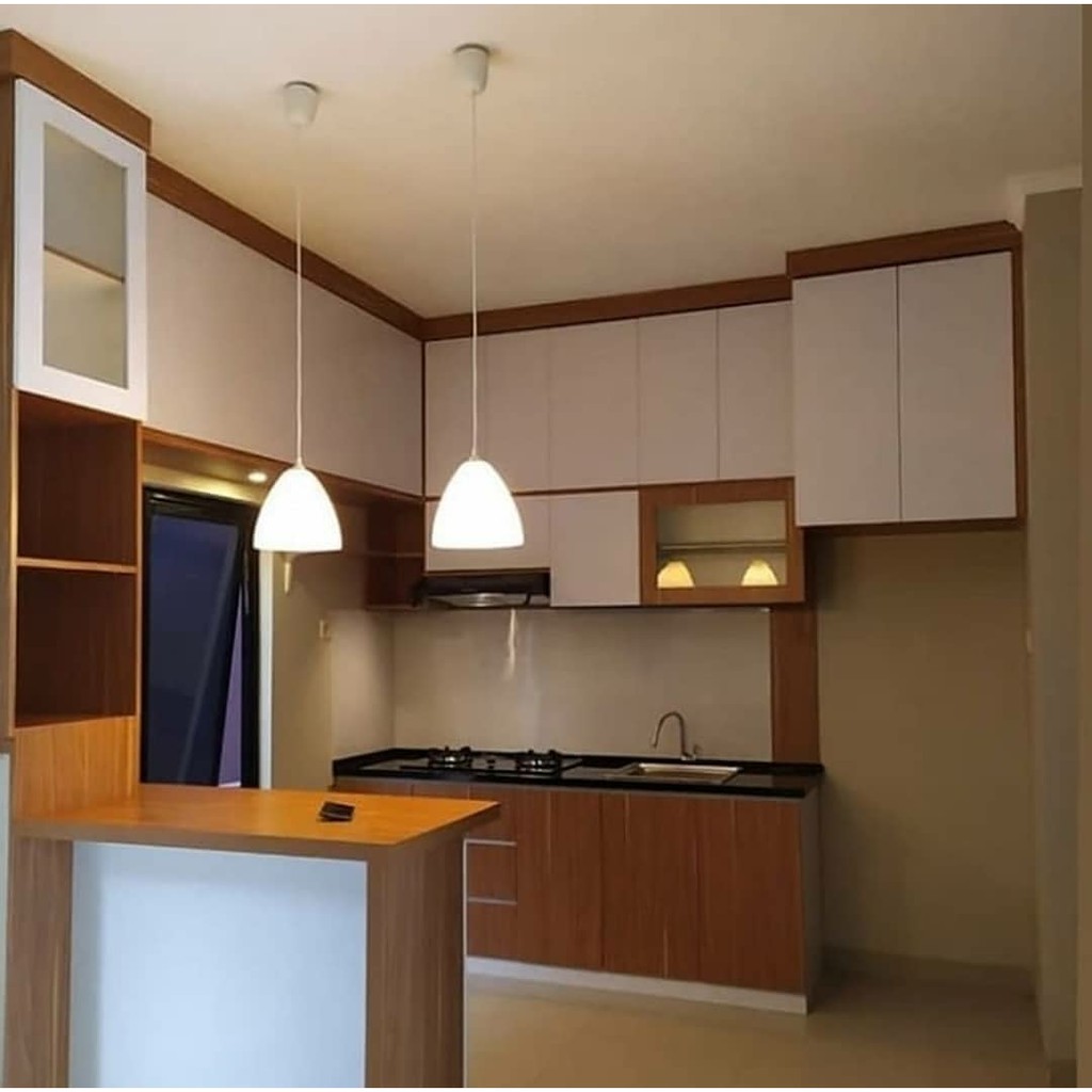 Kitchenset HPL Kayu Furniture Modern Minimalis  Kitchen set Custom Sidoarjo Gresik Surabaya Termurah