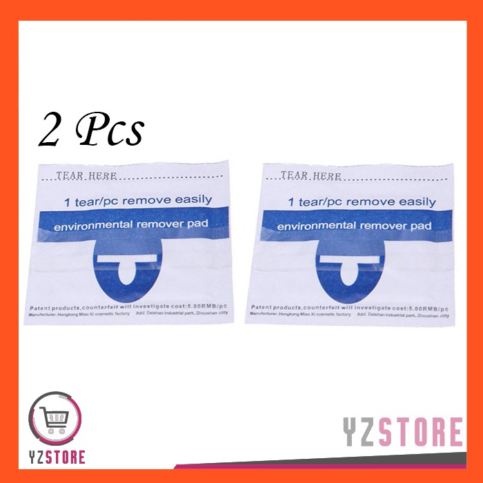 Pembersih Kutek Cat Kuku Nail Gel Remover Wrap Pads 2PCS YZ86