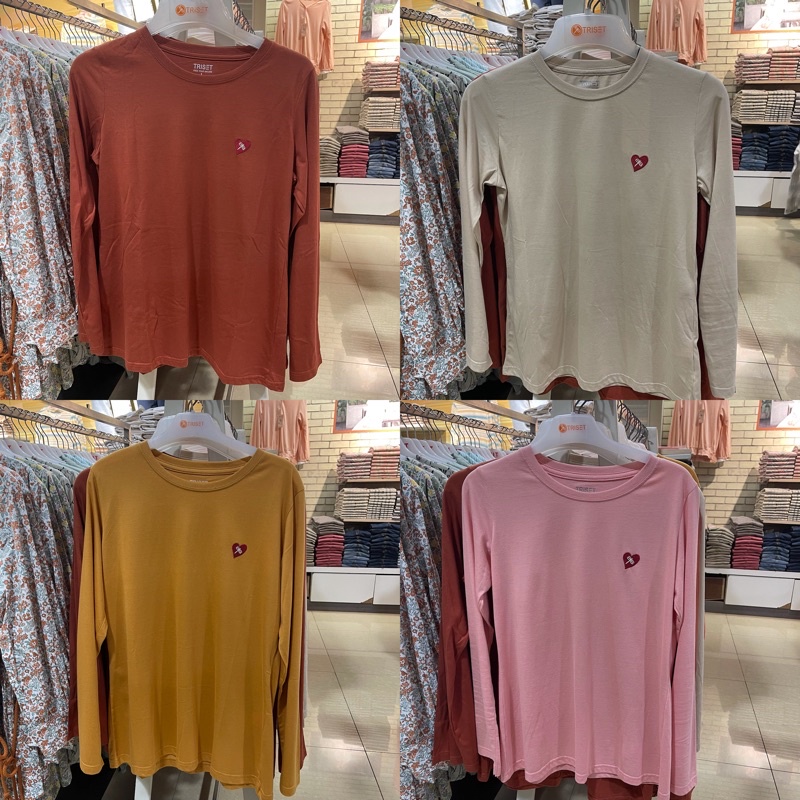 Kaos lengan panjang wanita TRISET (S-XL)