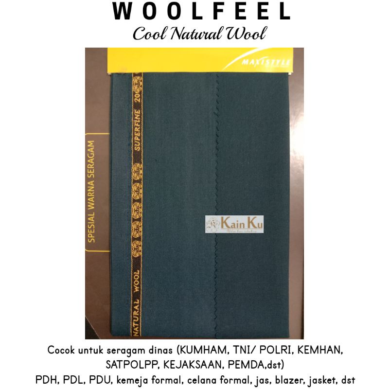KAIN SERAGAM WOOLFEEL By Maxistyle