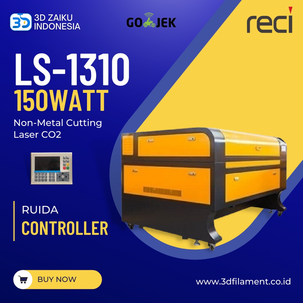 Zaiku CO2 Laser Cutting LS-1310 150 Watt Laser CO2 with Ruida Control