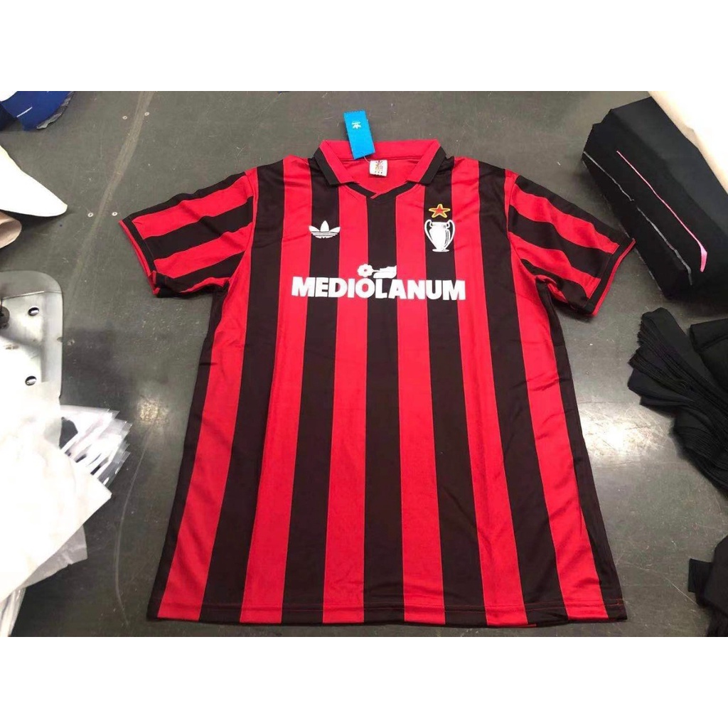 Jersey AC Milan Mediolanum Home  Retro 2005/2007 Import Grade Ori Official Baju Bola Milan Premium
