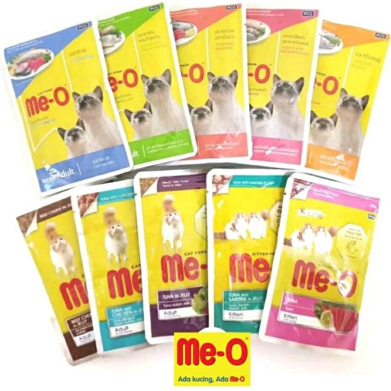 MEO POUCH 80GR Makanan Basah Kucing Me-O Adult Kitten 80gr