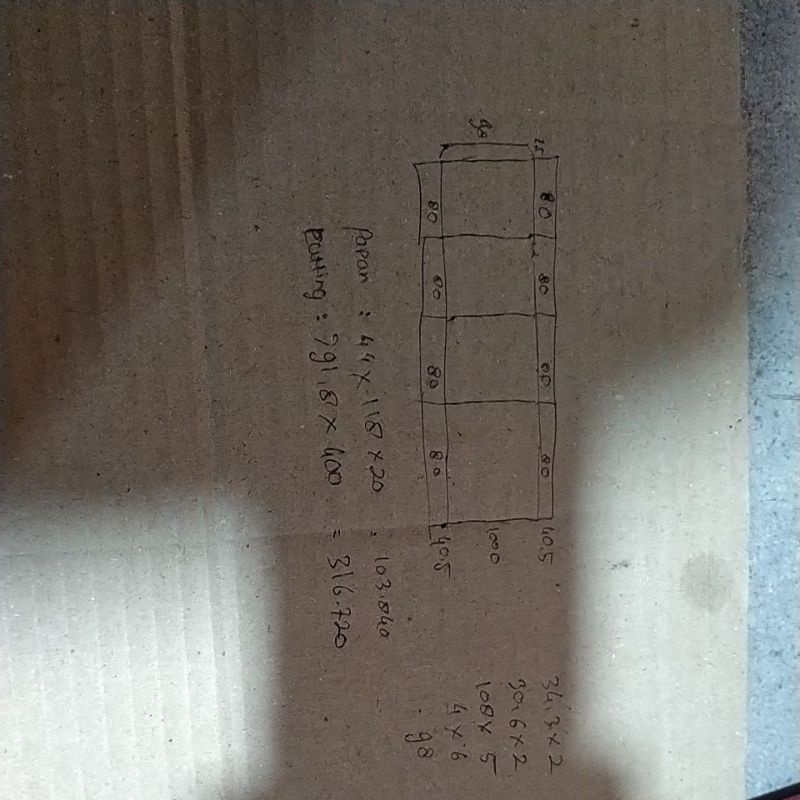 

pisau pond kardus packing UK 8x8x100