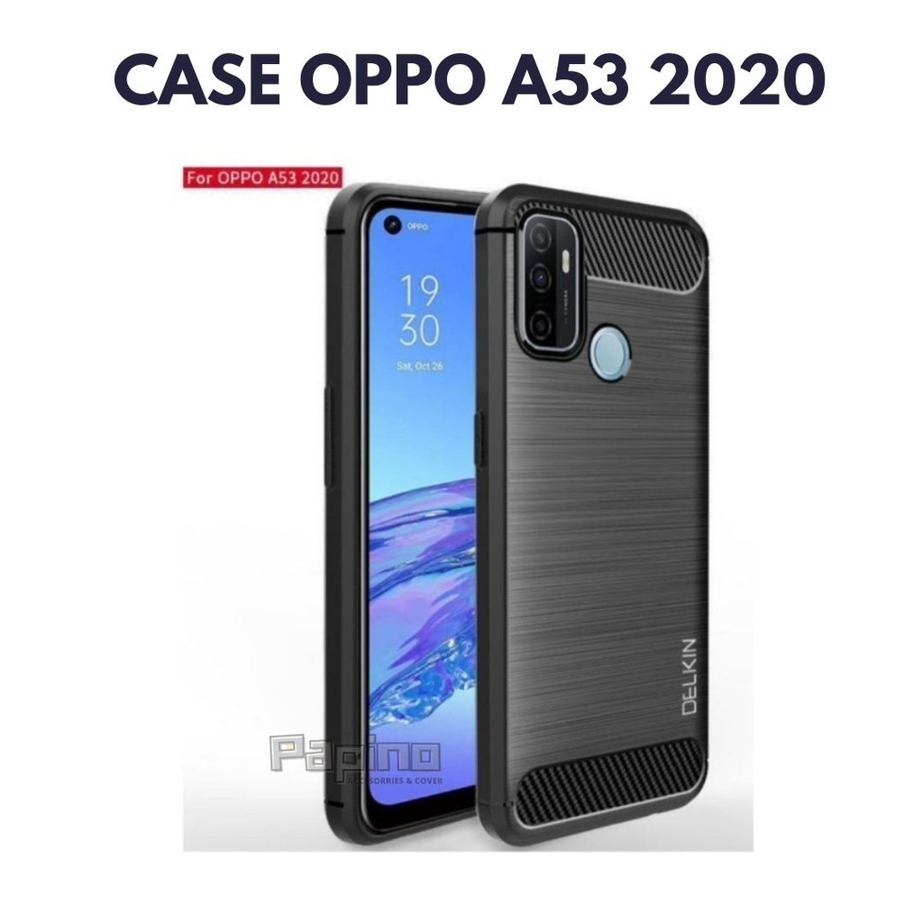 SOFTCASE OPPO A53 2020 - SLIM FIT CARBON IPAKY OPPO A53 2020 CASING HP