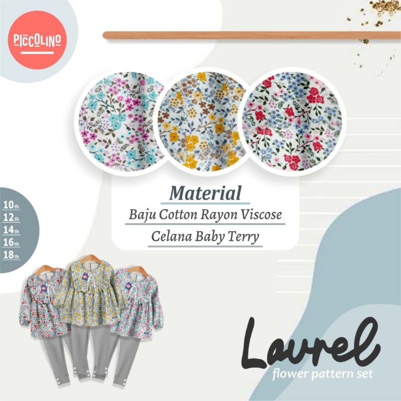 ‼️ READY ‼️ 10-18th Set Laurel flower pattern &amp; Griffe Shirtsuit baju lebaran anak