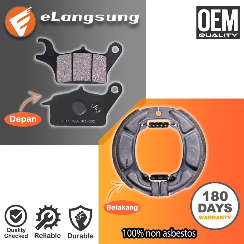 Kampas Rem Vario Set Depan Belakang Vario 150 125 110 Tahun 2010-2017 BERGARANSI 180 Hari - eLangsun