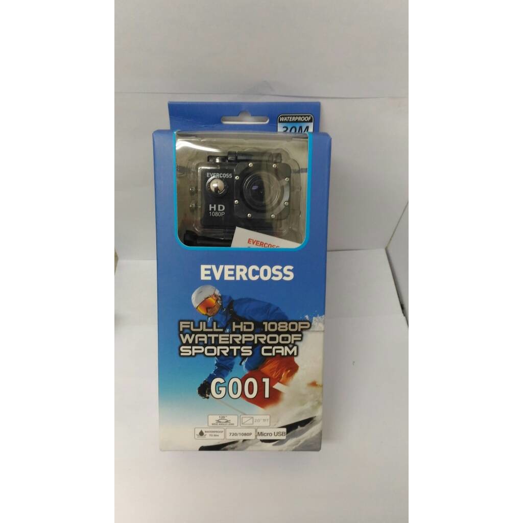 SPORTS CAM EVERCOSS  G001//WATERPROOF 30M/CAMERA GO PRO 1080P