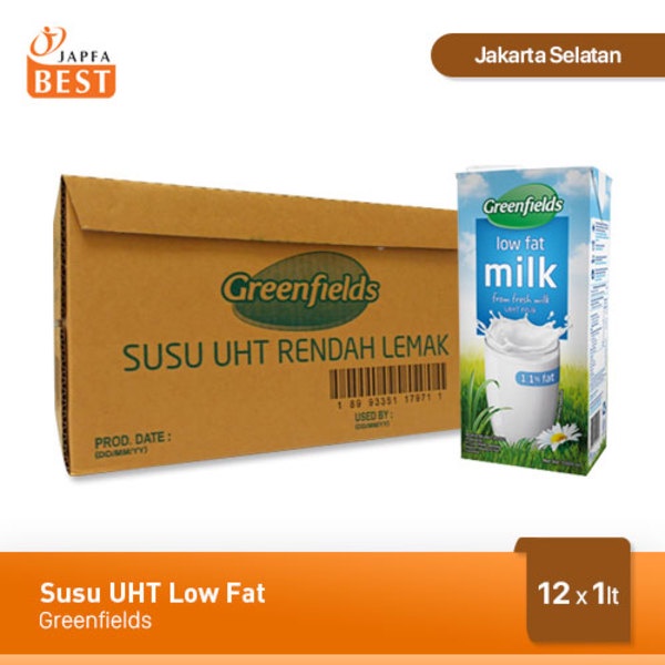 

Ee541F10 Susu Uht Low Fat Greenfields 12 Pcs X 1 Liter 6dd